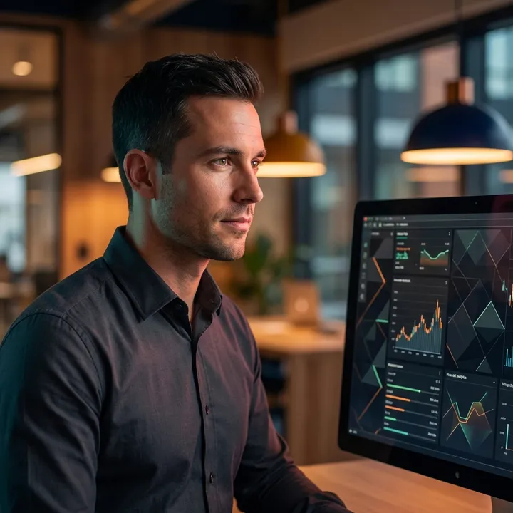 Bruno analisando dados na plataforma Rezultz com profundidade analítica